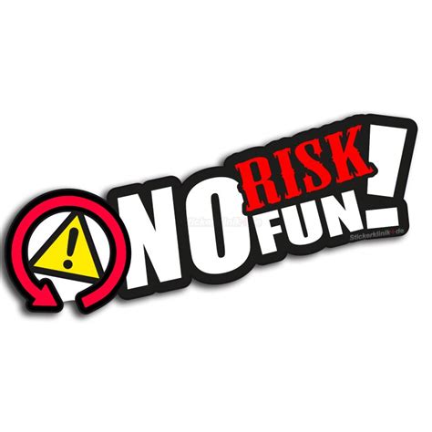 No Risk No Fun Aufkleber