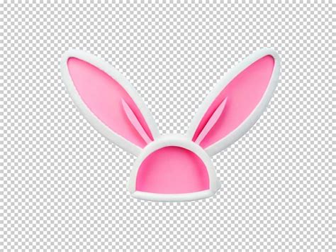 Premium PSD Psd Easter Bunny Ears Headband Png On A Transparent