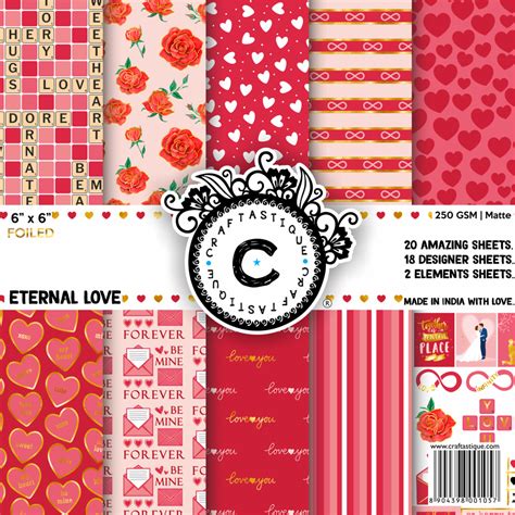 Eternal Love Craftastique Scrapbook Paper Pack X Gsm Matte