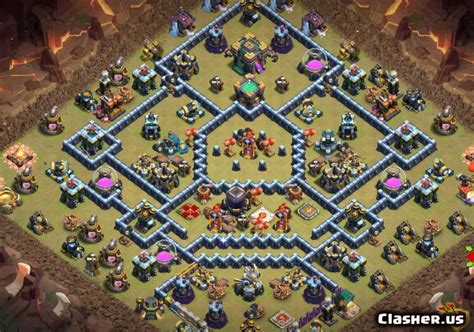 Town Hall 14 Th14 Wartrophy Base 5 With Link 3 2021 War Base