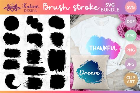 Paint Brush Stroke Svg Paint Splatter Gráfico por Katine Design