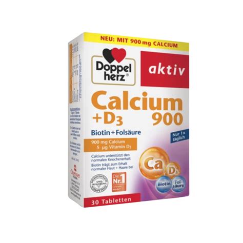 Doppel Herz Aktiv Calcium D Biotin Tableta Li Pharma