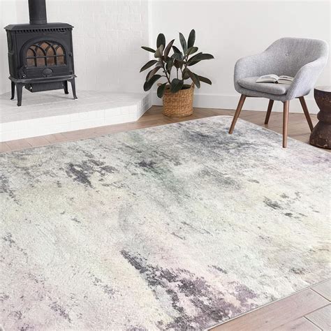 Asiinnsy Mordern Abstract Rug Soft Washable Carpet Non Slip Area Rug