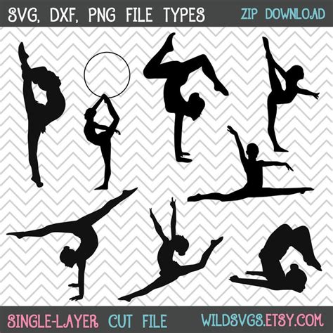 Gymnastics Svgs Gymnastics SVG Gymnastics Silhouettes - Etsy