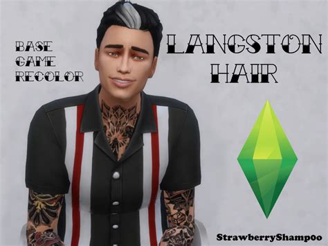 Sims White Streak Hair