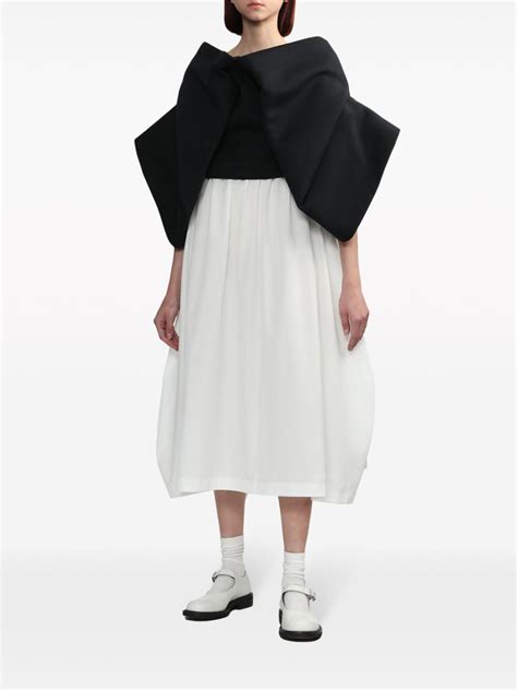 Comme Des Garçons off shoulder Puffball Midi Dress Black FARFETCH