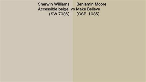 Sherwin Williams Accessible Beige Sw 7036 Vs Benjamin Moore Make Believe Csp 1035 Side By