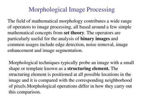 Ppt Morphological Image Processing Powerpoint Presentation Free