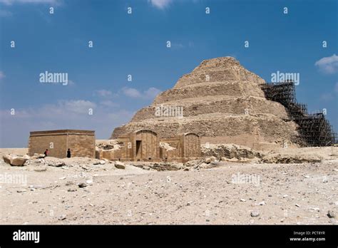 Temples And The Pyramid Of Djoser A Step Pyramid Considered The First