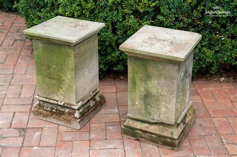 Weathered Sandstone Garden Plinths