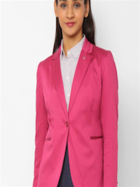 Buy Allen Solly Woman Women Pink Solid Single Breasted Formal Blazers Blazers For Women