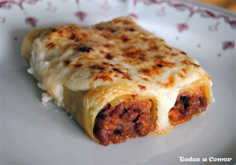 Receta Canelones De Carne