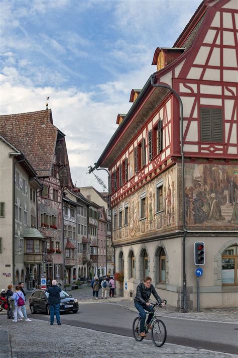 Scene Of Rathausplatz A Town Square In Old Small City Of Stein Am