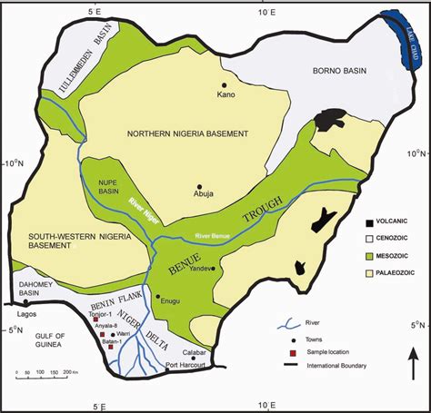 Geological Map Of Nigeria Showing Sample Locations Modified From Download Scientific Diagram