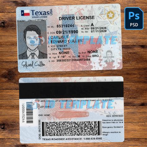 Texas Driving License Psd Template New Driving License Template