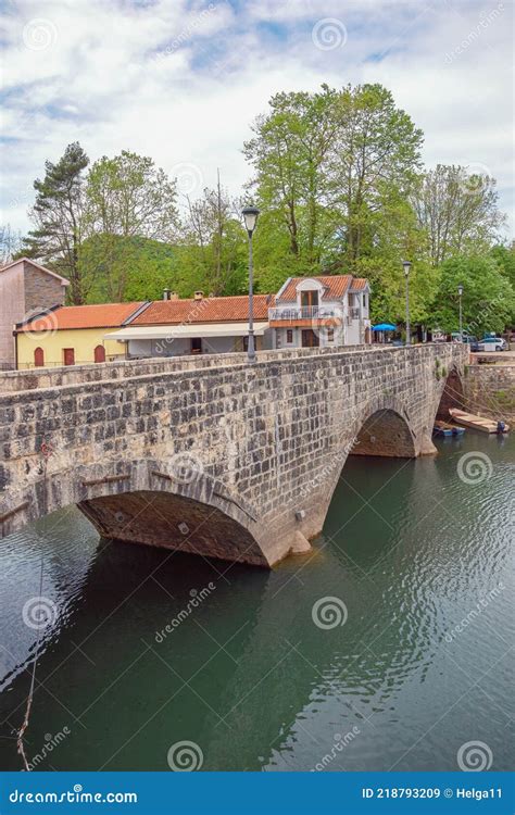 Montenegro National Park Lake Skadar Old Arched Bridge In Tourist