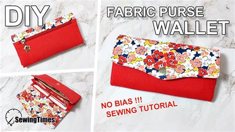 Diy Fabric Purse Wallet Sewing Tutorial 지갑만들기 No Bias Zipper