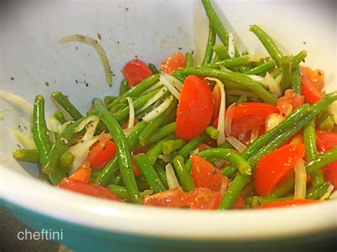 String Bean And Tomato Salad Cheftini