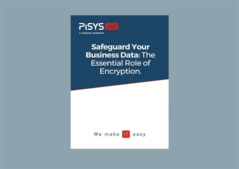 Safeguard Your Business Data The Essential Role Of Encryption Pisys