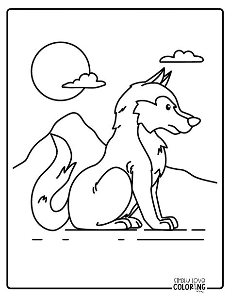 Wolves In Love Easy Drawings Sketch Coloring Page