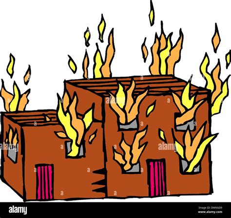 House On Fire Stock Vector Image Art Alamy