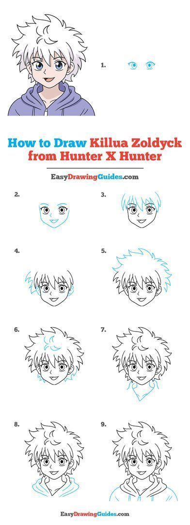 How To Draw Killua Zoldyck From Hunter X Hunter Really Easy Drawing