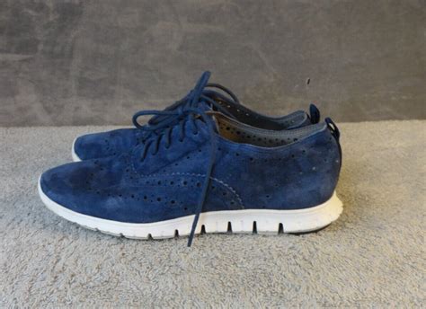 Cole Haan Womens Zerogrand Wingtip Stitchlite Shoes Sneakers Blue Sz 6b Ebay