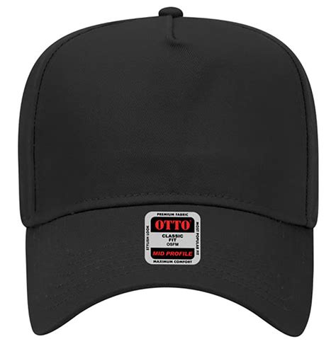 Otto Cap 5 Panel Mid Profile Baseball Cap