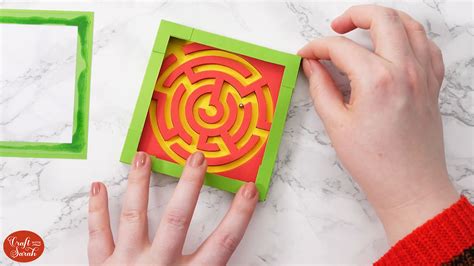 Diy Maze Puzzle Game 🤩 Make A Ball Bearing Maze Game Craft With Sarah