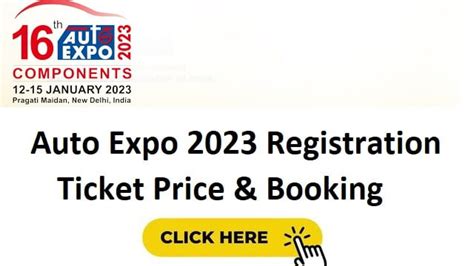 Auto Expo 2025 Registration Ticket Booking Schedule Prices