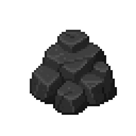 An 8 Bit Retro Styled Pixel Art Illustration Of A Dark Stone Rock