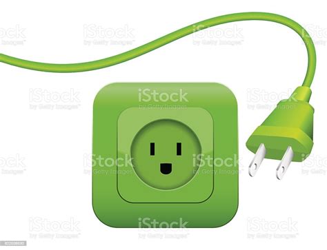 Green Energy Power Plug Socket Stock Illustration Download Image Now Business Finance And