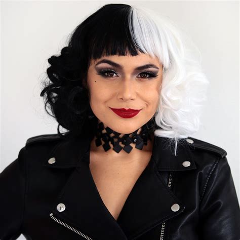 Easy Diy Cruella Halloween Costume And Makeup Slashed Beauty