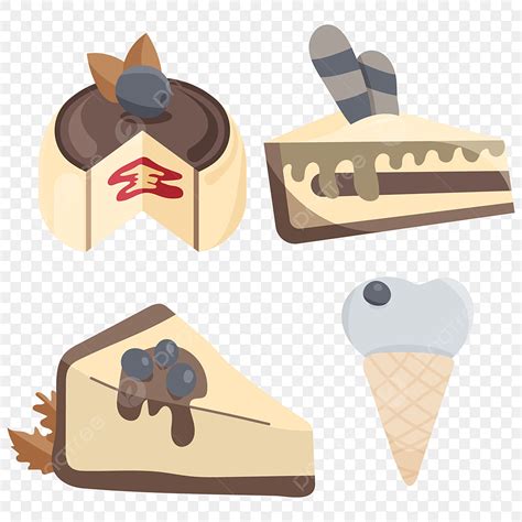 Ice Cream Dessert Vector Hd Png Images Milk Chocolate Desserts Set