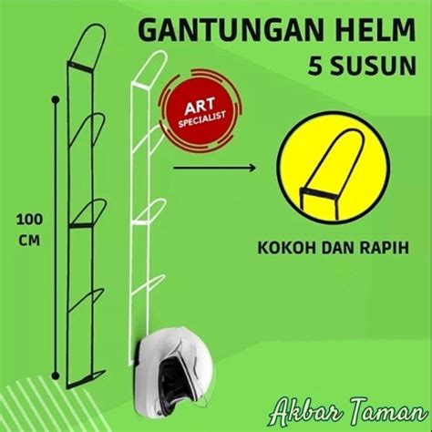 Jual Gantungan Helm Besi Dinding Tempat Gantungan Helm 5 Susun