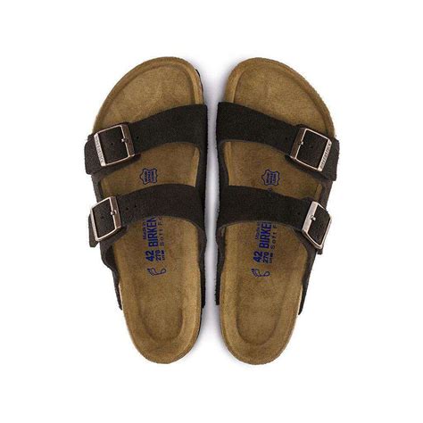 Birkenstock Arizona Sandal In Mocha Suede Leather With Soft Footbed Country Club Prep