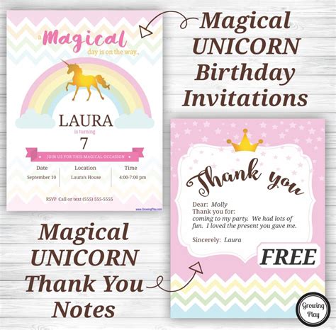 Unicorn Thank You Tags Printable Printable Unicorn Thank Unicorn