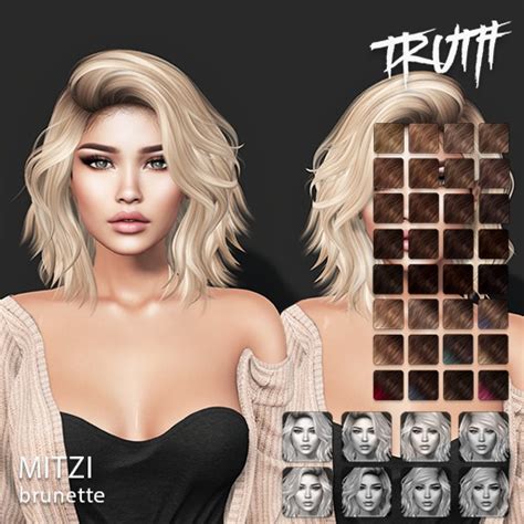 Second Life Marketplace Truth Mitzi Mesh Hair Brunette