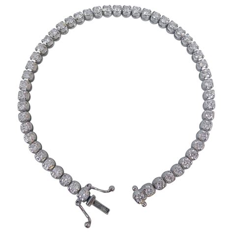 Diamond White Gold Tennis Bracelet For Sale At 1stdibs