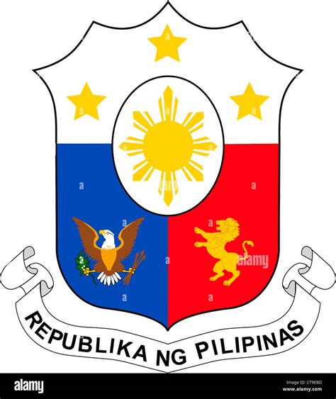 National Coat Of Arms Of The Republic Of The Philippines Stock Photo