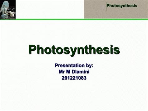 Light Reaction Of Photosynthesis Ppt