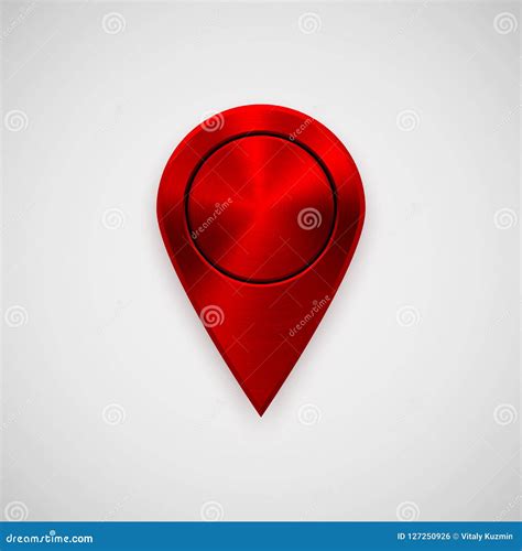 Ponteiro Vermelho Do Mapa De GPS Da Tecnologia Ilustração do Vetor