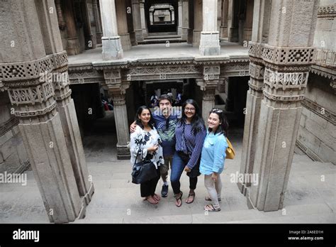 Ahmedabad Gujarat India Asia Adalaj Stepwell Beautiful Architecture