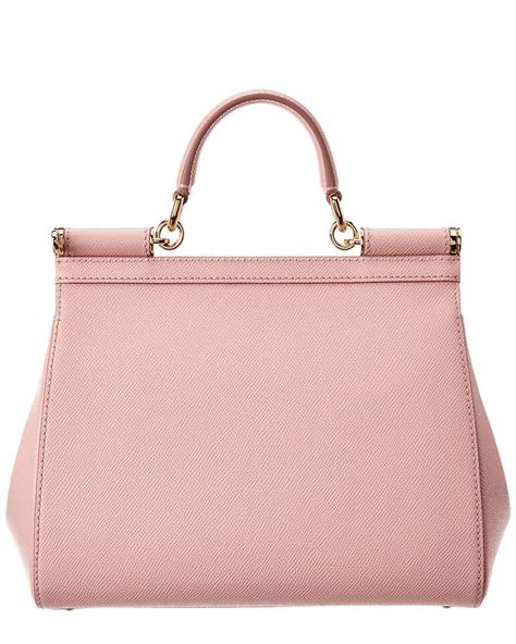 Dolce Gabbana Miss Sicily Small Leather Shoulder Bag In Light Pink