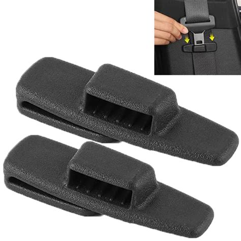 2PCS Universal Car Safety Belt Protection Clip Plastic Seat Belt Clamp