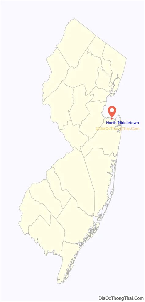 Map of North Middletown CDP, New Jersey