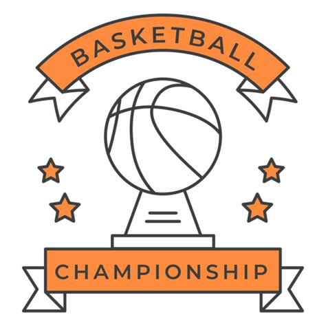 Basketball Championship Ball Star Color Badge Sticker Png And Svg Design For T Shirts