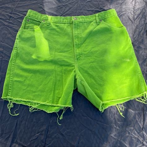 Shorts Vintage 8s90s High Waisted Denim Mom Shorts In A Bright Green Wash Poshmark