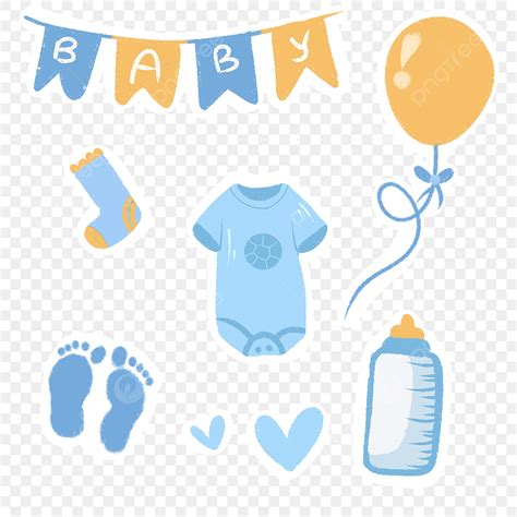 Baby Boy Shower Png Transparent Baby Shower Boy Handrawn Cute Sticker