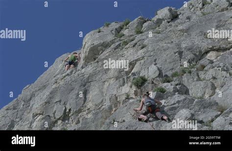 climbing route stock  footage hd   video clips alamy